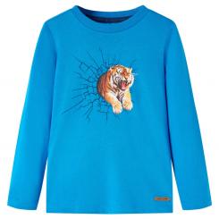 Kinder-Langarmshirt Kobaltblau 128