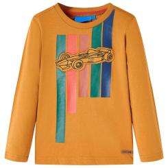 Kinder-Langarmshirt Dunkles Ocker 116