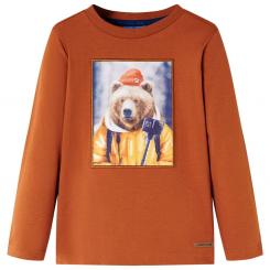 Kinder-Langarmshirt Dunkelorange 104