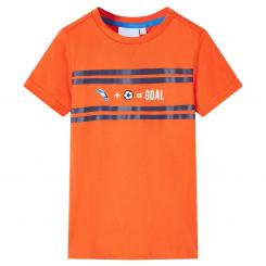 Kinder-T-Shirt Dunkelorange 128