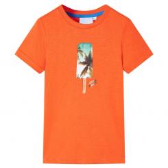 Kinder-T-Shirt Dunkelorange 104