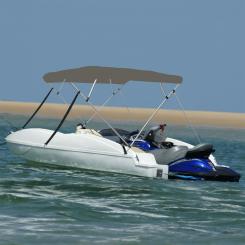 4-Bow Bimini-Top Grau 243x196x137 cm