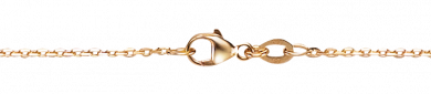 Anchor chain in 333 yellow gold, diamond-cut, chain width 1.3 mm