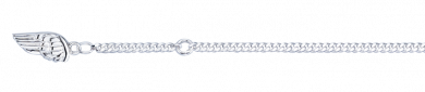 Anklet Panzer in 925 silver with spring ring clasp, chain width 2.1 mm