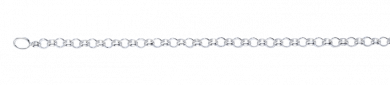 Fusskette Erbs aus 925 Silber Kettenbreite 2.5 mm, mit Karabinerverschluss