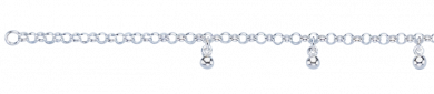 Anklet with 925 silver balls