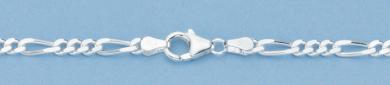 Armband Figaro diamantiert Kettenbreite 3.4mm