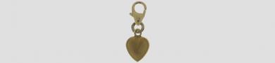 Heart pendant in 333 yellow gold with lobster clasp