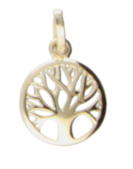 Tree pendant in 375 yellow gold