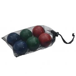 8-tlg. Boccia-Spielset mit Tragetasche Massivholz Kiefer