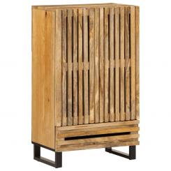 Highboard 60x34x100 cm Raues Massivholz Mango