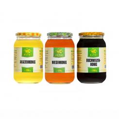 Honey Trio Classic - meadow honey, acacia honey, buckwheat honey