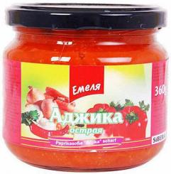 Emela spicy tomato sauce "Adjika" hot, 335g