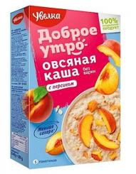 Uvelka oat flakes with peach pieces, 5x40g