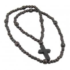 Wooden rosary with 50 beads, 30 cm long