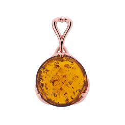 Pendant in 585 red gold with amber