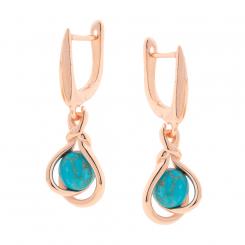 Earrings made from gold-plated 925 silver with