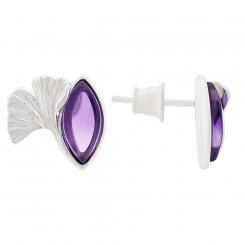 Stud earrings 925 silver with amethyst