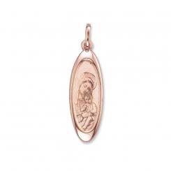 Icon pendant with engraving in 585 red gold