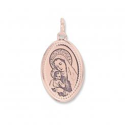 Icon pendant with engraving in 585 red gold