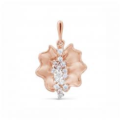 Karatov pendant in 585 red gold with cubic zirconia