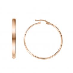 Classic hoop earrings in 585 rose gold, D approx. 30 mm