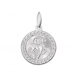 Zodiac sign Capricorn pendant in 925 silver with zirconia