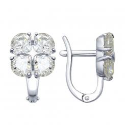 Sokolov earrings 925 silver with cubic zirconia