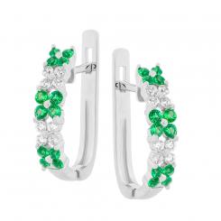 Sokolov earrings 925 silver with cubic zirconia colorless and