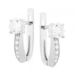 Sokolov earrings 925 silver with cubic zirconia