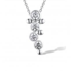 Sokolov pendant in 925 silver with 4 colorless zirconia