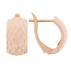 Earrings in 585 rose gold, diamond cut