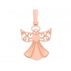 Guardian angel pendant in 585 red gold