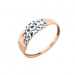 Ladies' ring in 585 rose gold, bicolor