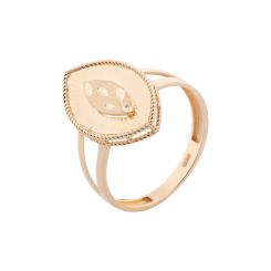 Ladies' signet ring in 585 rose gold