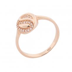 Ladies' ring in 585 rose gold with zirconia