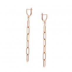 Chain earrings in 585 rose gold