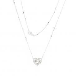 Necklace with a heart pendant in 925 silver