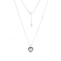 Necklace with a heart pendant in 925 silver with zirconia