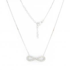 Necklace with an infinity sign in 925 silver with zirconia