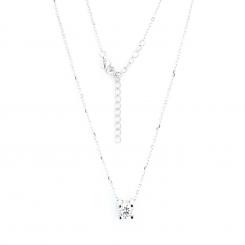 Necklace in 925 silver with a cubic zirconia in a prong setting