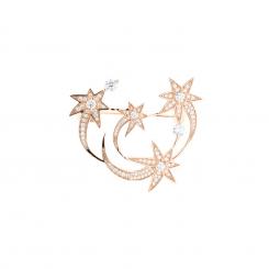 Brooch stars in 925 silver with zirconia