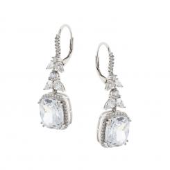 Earrings in 925 silver with zirconia