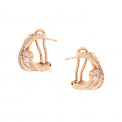 Earrings in 925 silver with zirconia, gold-plated