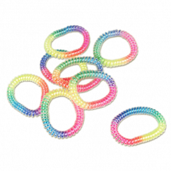 Colorful plastic hair ties, 100 pieces