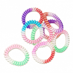 Colorful plastic hair ties, 100 pieces