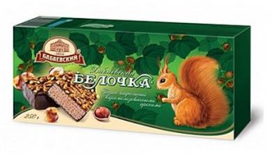 Babaev wafer cake "Babaevskaya Belochka" with nuts, 250g