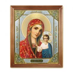 Icon "Kazanskaya" wooden frame, under glass, 20 x 24 cm