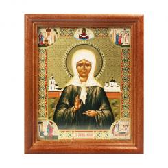 Icon "Matrona" wooden frame, under glass, 20 x 24 cm