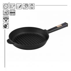 B-Ware BriZoll Grillpfanne aus hochwertigem Gusseisen H-4 cm, Ø 26 cm